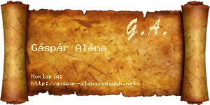 Gáspár Aléna névjegykártya
